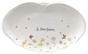 Mademoiselle Butterfly, flowers plate plateau New Bone