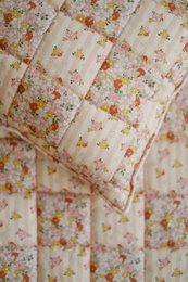 Ensemble de literie matelassée en coton pour les enfants «Spring Garden» - conception patchwork, petite taille