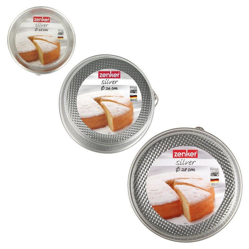 Set di 3 stampini a cerniera 18,5 cm + 26 cm + 28 cm Zenker Silver