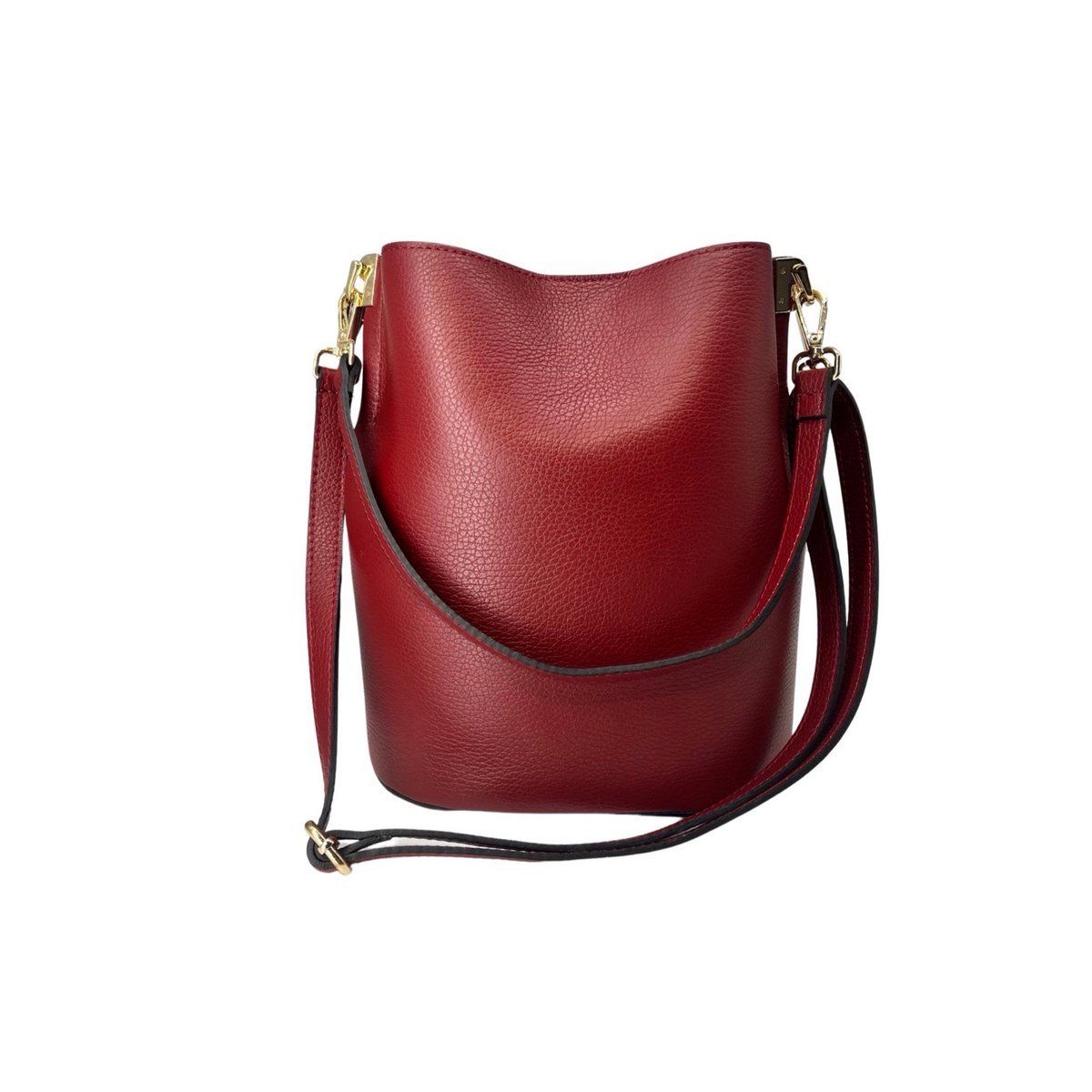 BOLSO ELVIRA BUCKET DE PIEL SEMBRADA