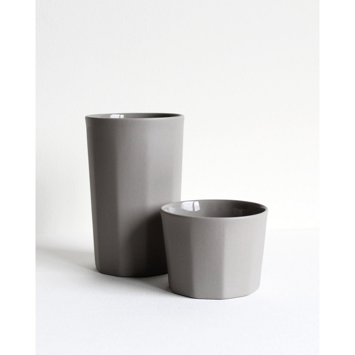 Taza alta segmentada | gris claro