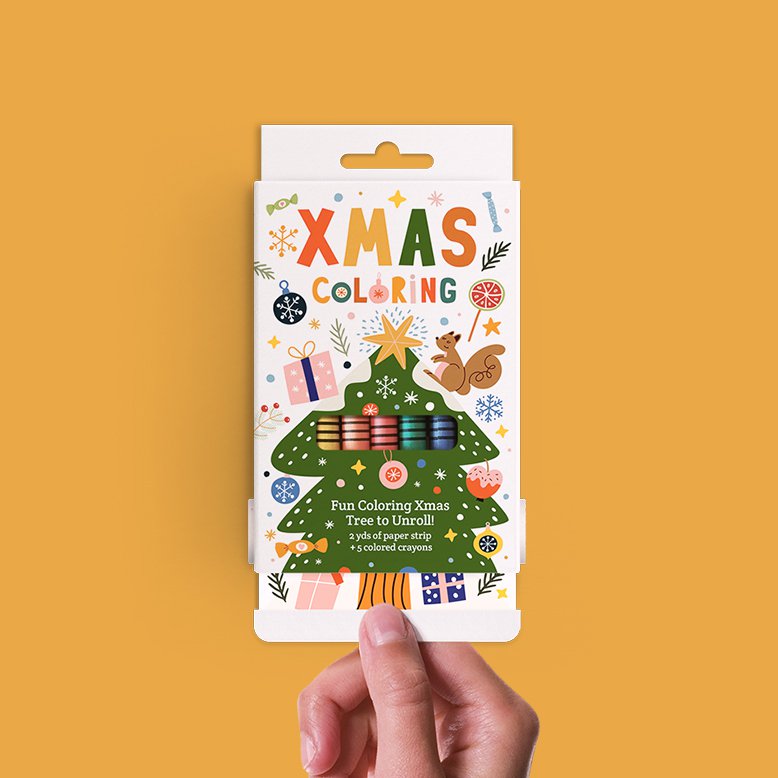 Kerstboom tot kleur - Scrollino Xmas kleurplaten