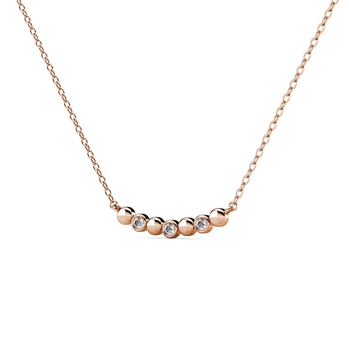 Colgantes Evelyne - Oro rosa y cristal