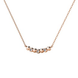 Pendentifs Evelyne - Or RosÃ© et Cristal
