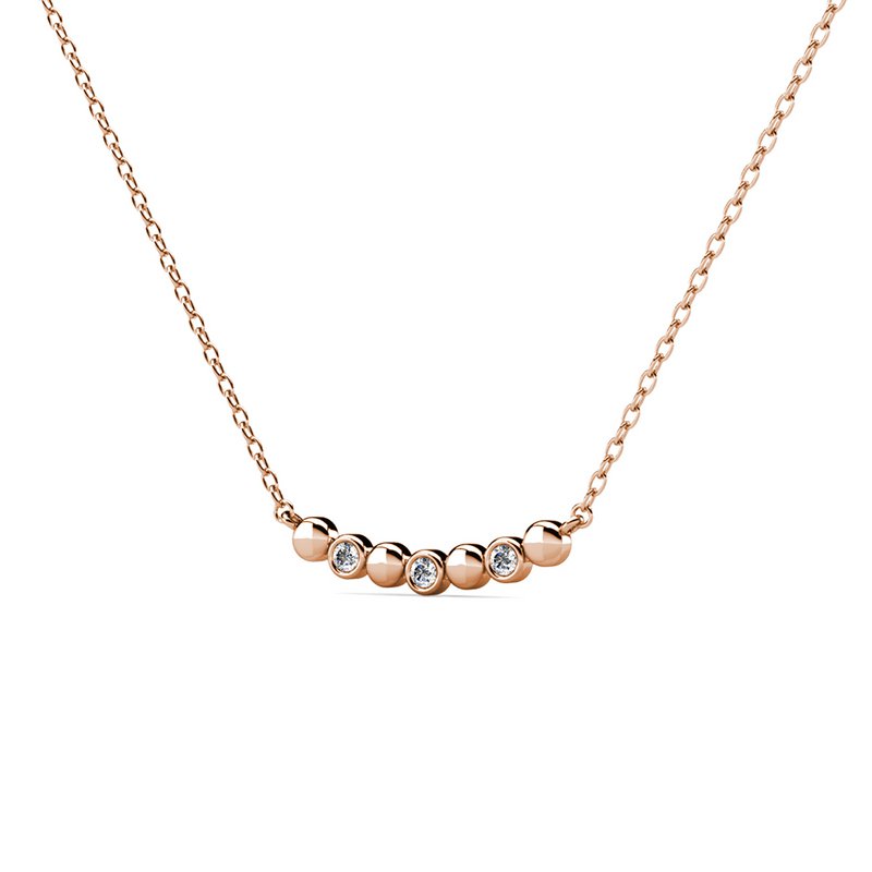 Pendentifs Evelyne - Or RosÃ© et Cristal
