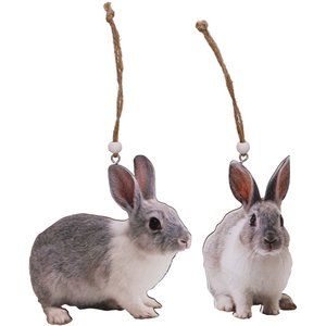 Wooden bunny Hilden for hanging, 2 motifs, L12/7cm, H1