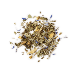H 1.1 tea glass: herbal tea blend with peppermint-eucalyptus flavor