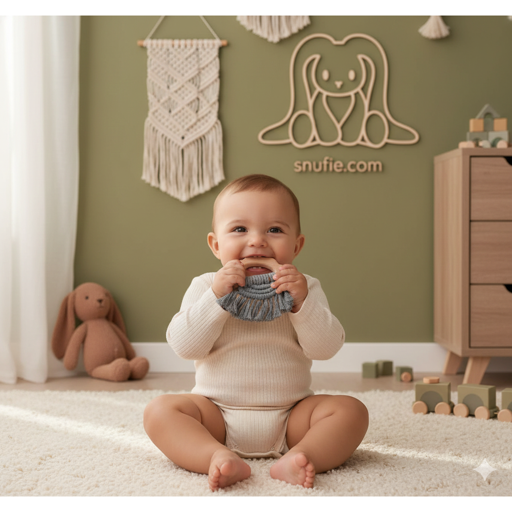 Zacht & Hard | BOHO Hout & Katoen Bijtring | PEBBLE