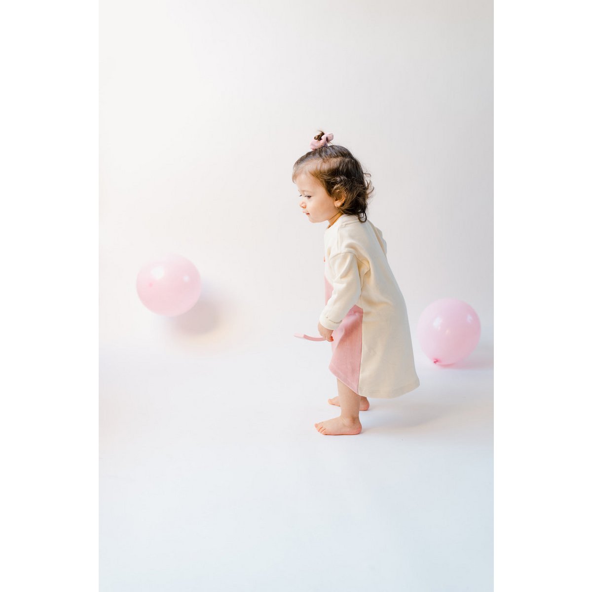 Nachhaltiges Langarm-Pulloverkleid | Natürliches Lila | 100 % GOTS-zertifizierte Bio-Baumwolle