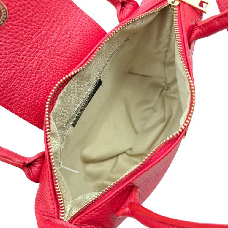 Bolso de Mano Piel Italiana con Asas Cortas y Solapa 58070