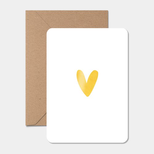 Map | Heart | Gold foil