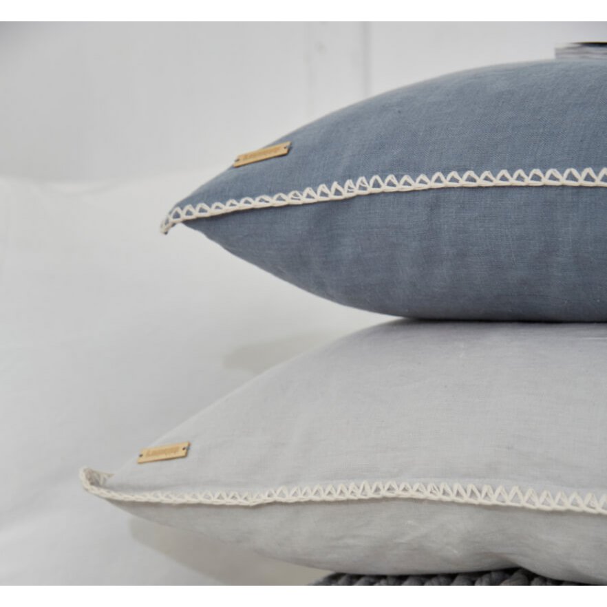 Cushion Cover with Stitch - Nature - 40cm x 60cm - Linen