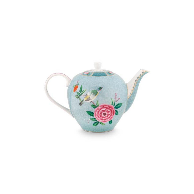 Tea Pot Large Blushing Birds Blue 1.6ltr
