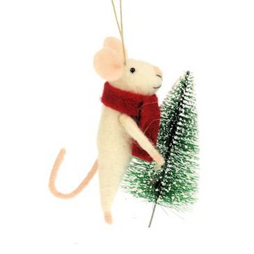 Mouse with Christmas tree Felt