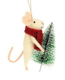 Mouse with Christmas tree Felt