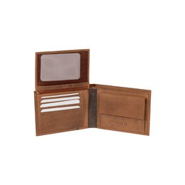 K12220UB | Herenportemonnee van echt volnerf leer, naakt. Kleur leer. RFID-bescherming. Afmetingen gesloten: 11,5 x 8,3 x 2 cm Verpakking: Geschenkdoos onder/deksel