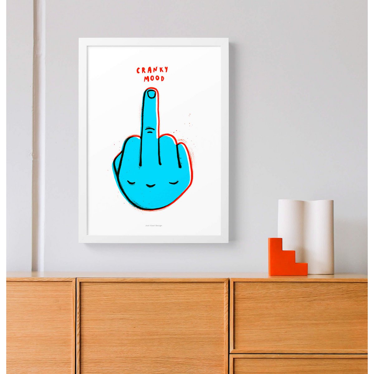 Humeur grincheuse | Affiche d'impression d'art d'illustration