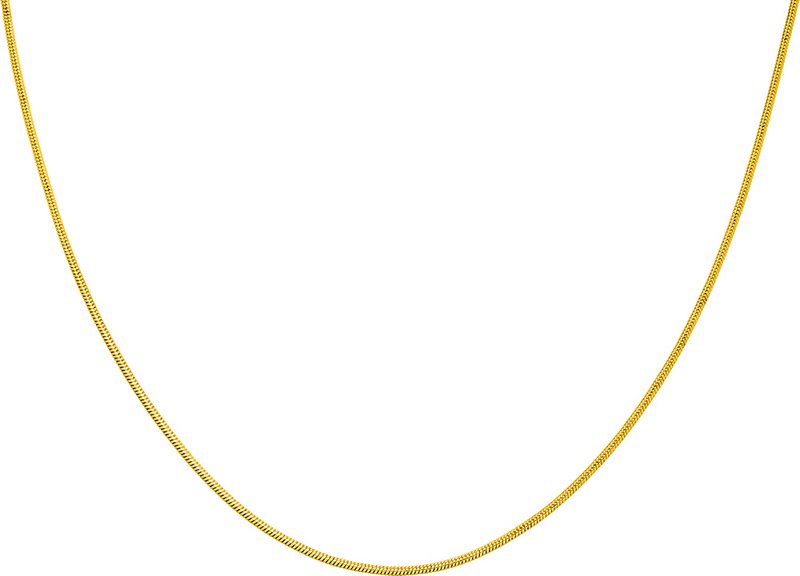 PURE snake chain with bayonet clasp 42cm in stainless steel - gold