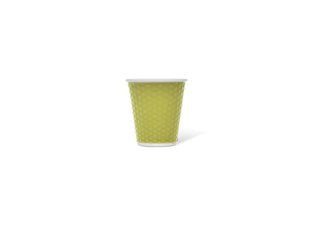Kubek porcelanowy LAP 180ml z silikonem. uchwyt o strukturze plastra miodu Zielony