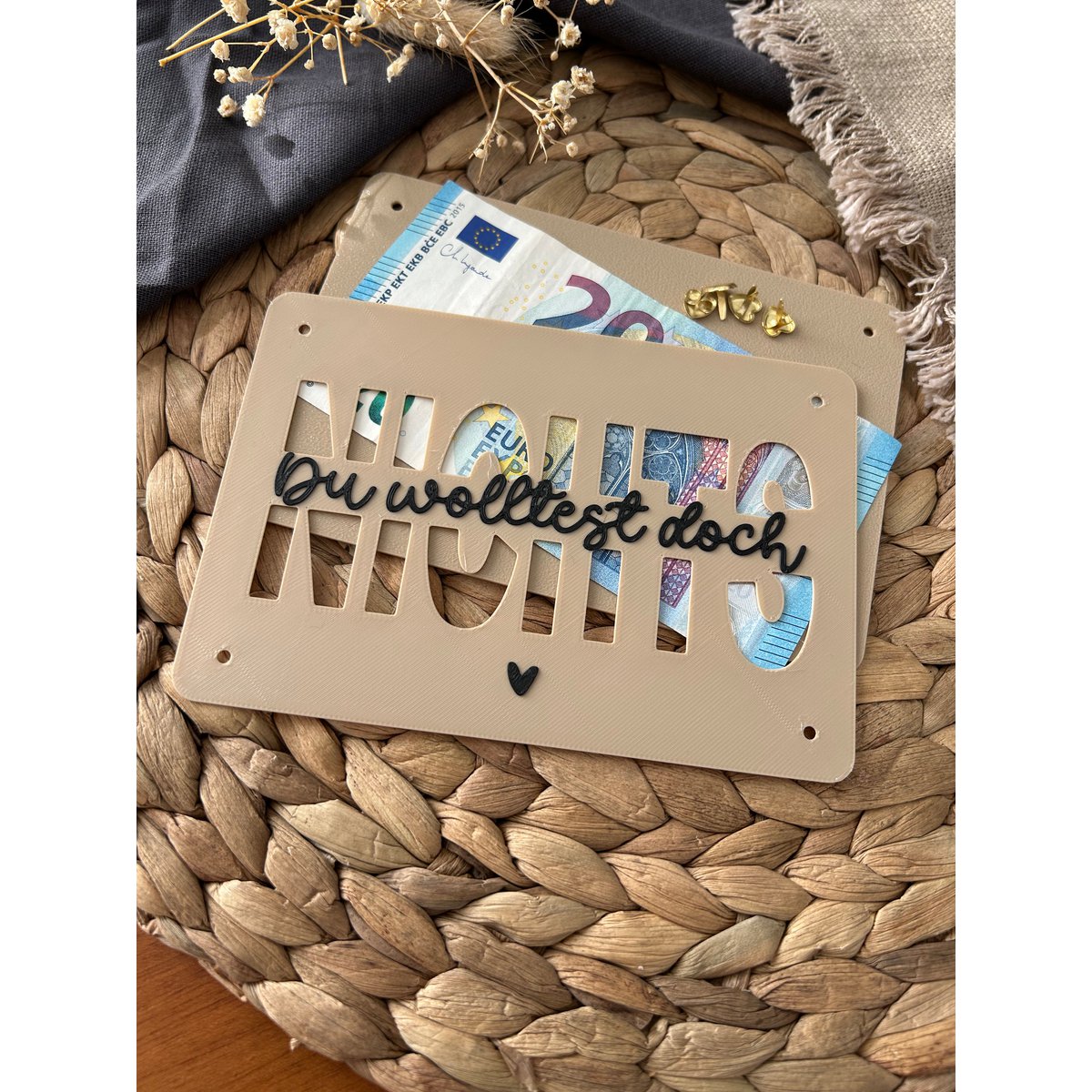 Money gift card - creative packaging for money gifts - financial injection, thank you & gift idea Thank you, you didn't want anything 2