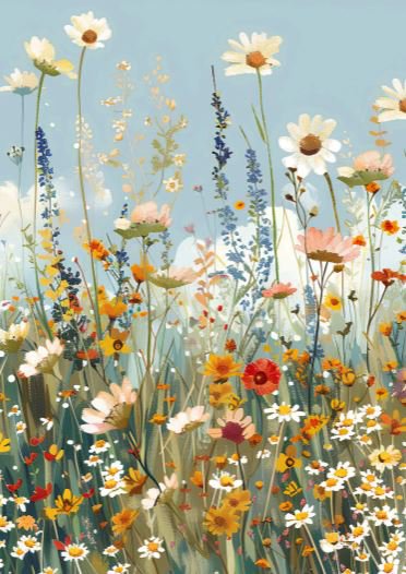 Sustainable card - Spring flowers