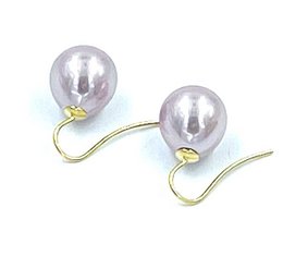 Pearl earrings classic in the color pink