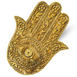 Aluminium gouden antieke Fatima handwierookhouder