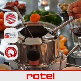 Bourgogne fonduesæt til 6 personer, diameter 17 cm Rotel Swiss Tradition