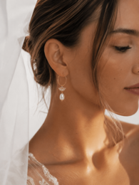 Soffio dell'Angelo – Zircon and Pearl Earrings