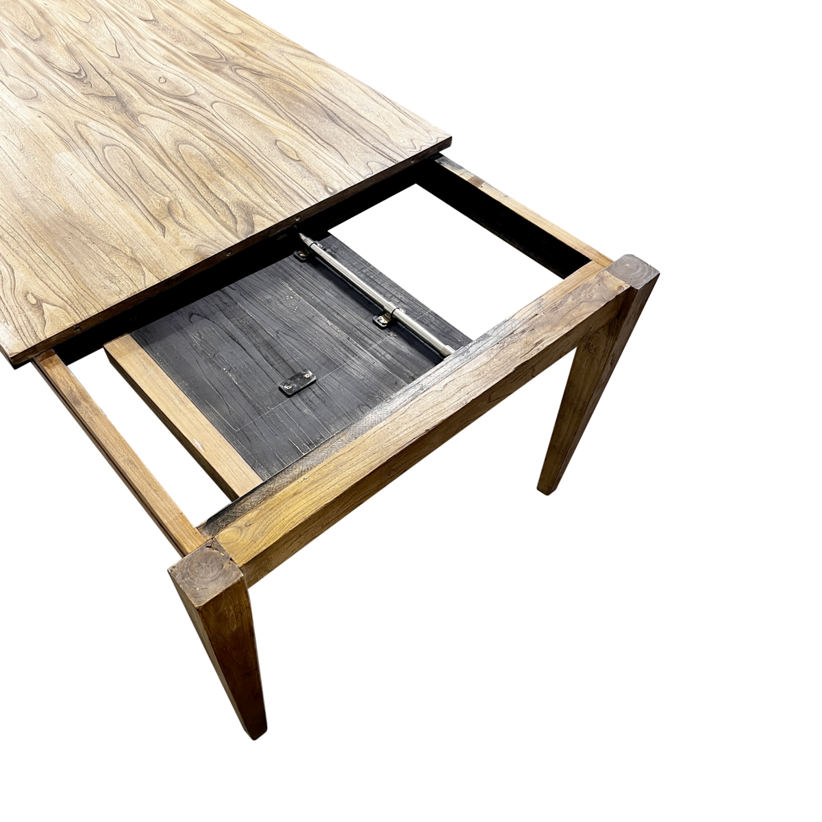 Extendable wooden table 160 x 100 x 80 h cm