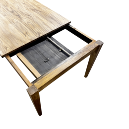 Extendable wooden table 160 x 100 x 80 h cm