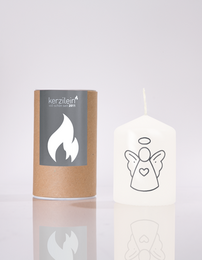 Flamme, hvid/antracit "SKYTTENENGEL"