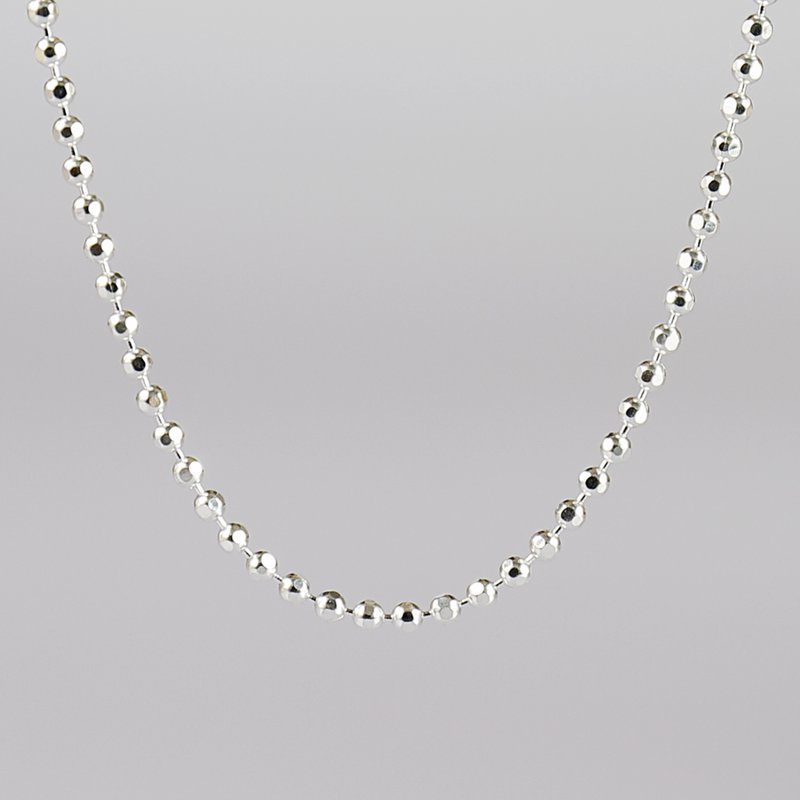925 Sterling Silber "Kugelkette" 1,5mm, diamantiert