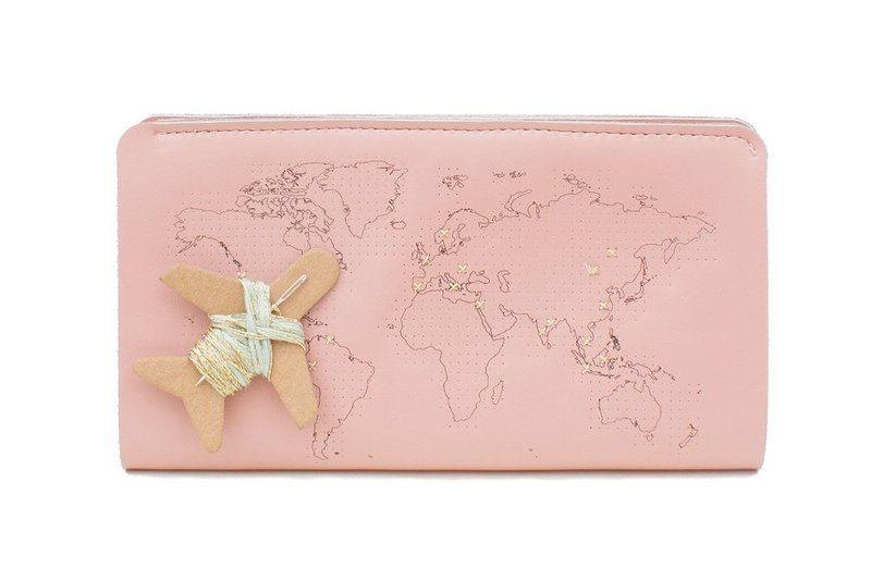 Stitch Travel Wallet - Pink