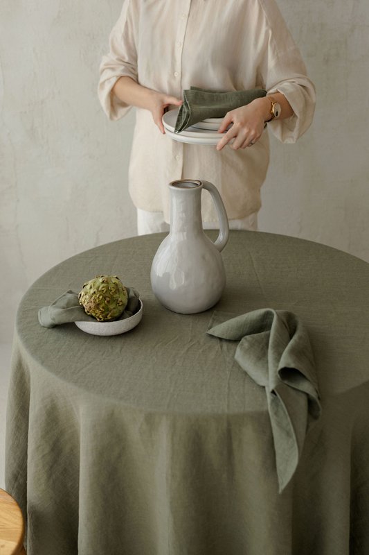 Napkins Nordic Moss green  (set of 2) / 100% linen