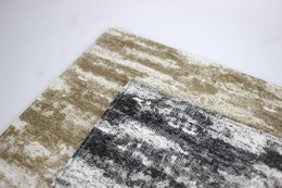 Tischset 6 Set rechteckig Kunstleder Leinen grau braun