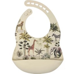 Silikone hagesmæk Jungle - Beige