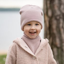 Beanie strikket Merino & Cashmere til børn