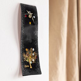Havered rechteckige Wanduhr, in Murano -Glas, Geschenkidee, Gefälligkeiten, goldener Dekorationsbaum des Lebens