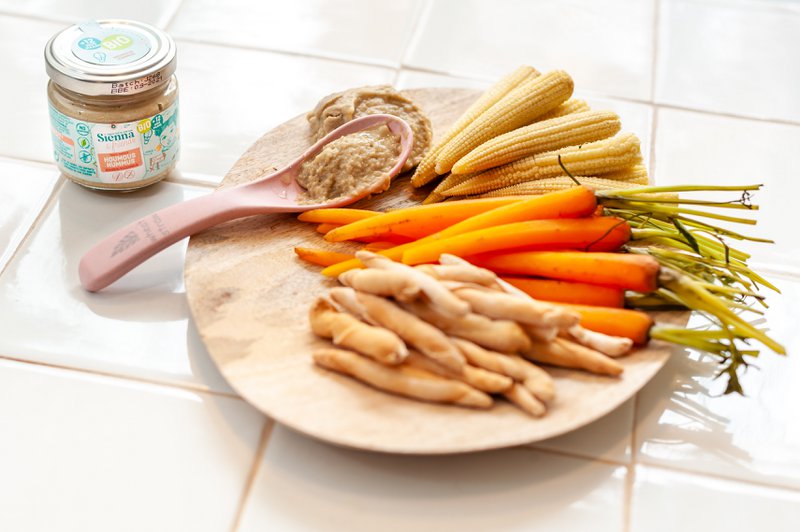 HUMMUS WITH CUMIN AND ROSEMARY FOR BABIES - NO SALT ADDED - NO ADDITIVES - 90G - FROM 12 MONTHS