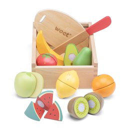 Wooden Fruit Cutting Set in Storage Box