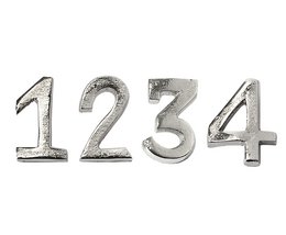 EDZARD set of 4 candle pins Advent candle sticks, numbers 1 to 4, gold-colored nickel-plated aluminum, height 4 cm