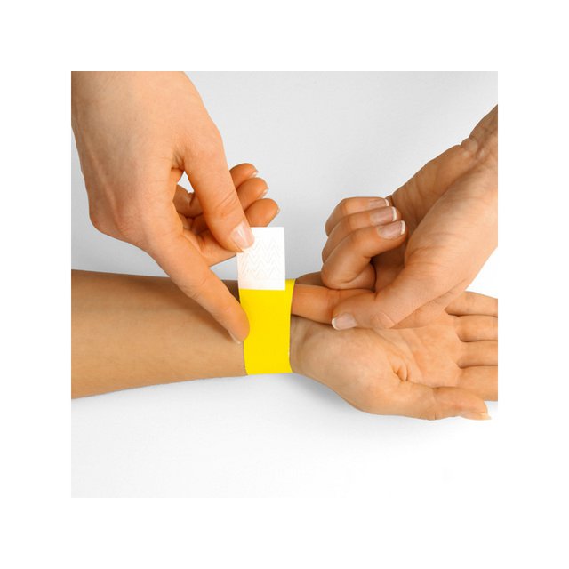 Evenementenbandjes Sigel super soft 255x25mm neongeel 520st.