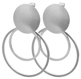 Accent roestvrijstalen oorknopjes, hangend, rond