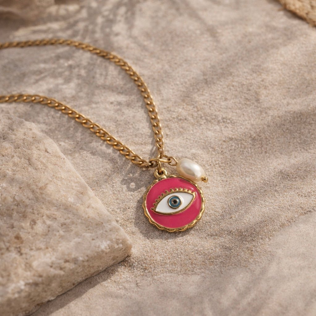 Amalfi Eye Pearl – Figaro Eye and Baroque Pearl Necklace