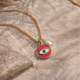 Amalfi Eye Pearl - Figaro Eye og barok perlehalskæde