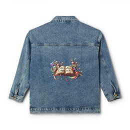 U.S.A. - Women’s Denim Jacket with Inspirational Quote - Perfect Summer Layering