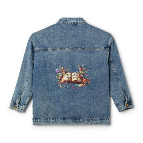 U.S.A. - Women’s Denim Jacket with Inspirational Quote - Perfect Summer Layering