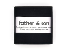 Father and son bracelet set Afr. Turquoise