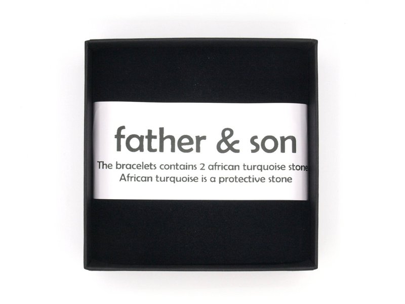 Father and son bracelet set Afr. Turquoise
